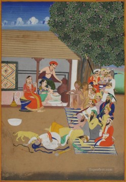 インド人 Painting - インドからのバンワラー訪問中に酒に酔って無力になる大騒ぎ者たち
